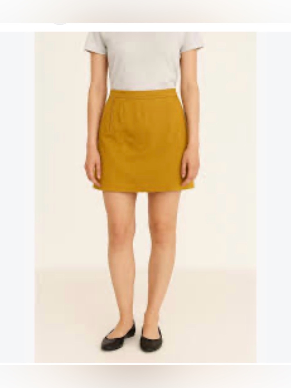 Comptoir Des Cotonniers Mustard Mini Skirt